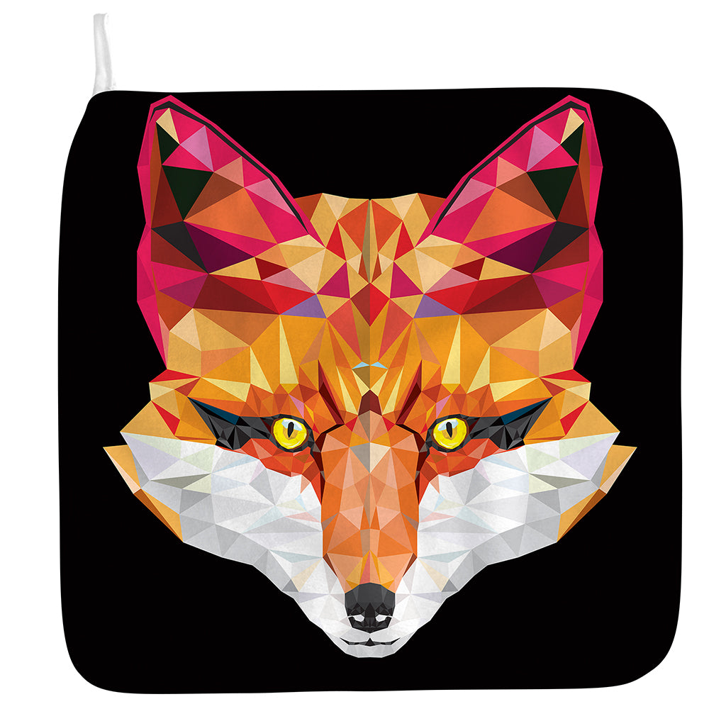 Geometric Fox Print Hand Towel