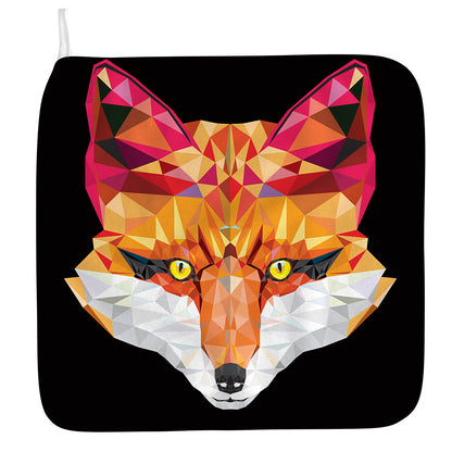 Geometric Fox Print Hand Towel