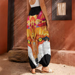 Geometric Fox Print Harem Pants