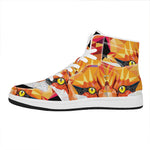 Geometric Fox Print High Top Leather Sneakers
