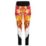 Geometric Fox Print High-Waisted Pocket Leggings