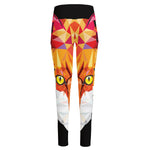 Geometric Fox Print High-Waisted Pocket Leggings