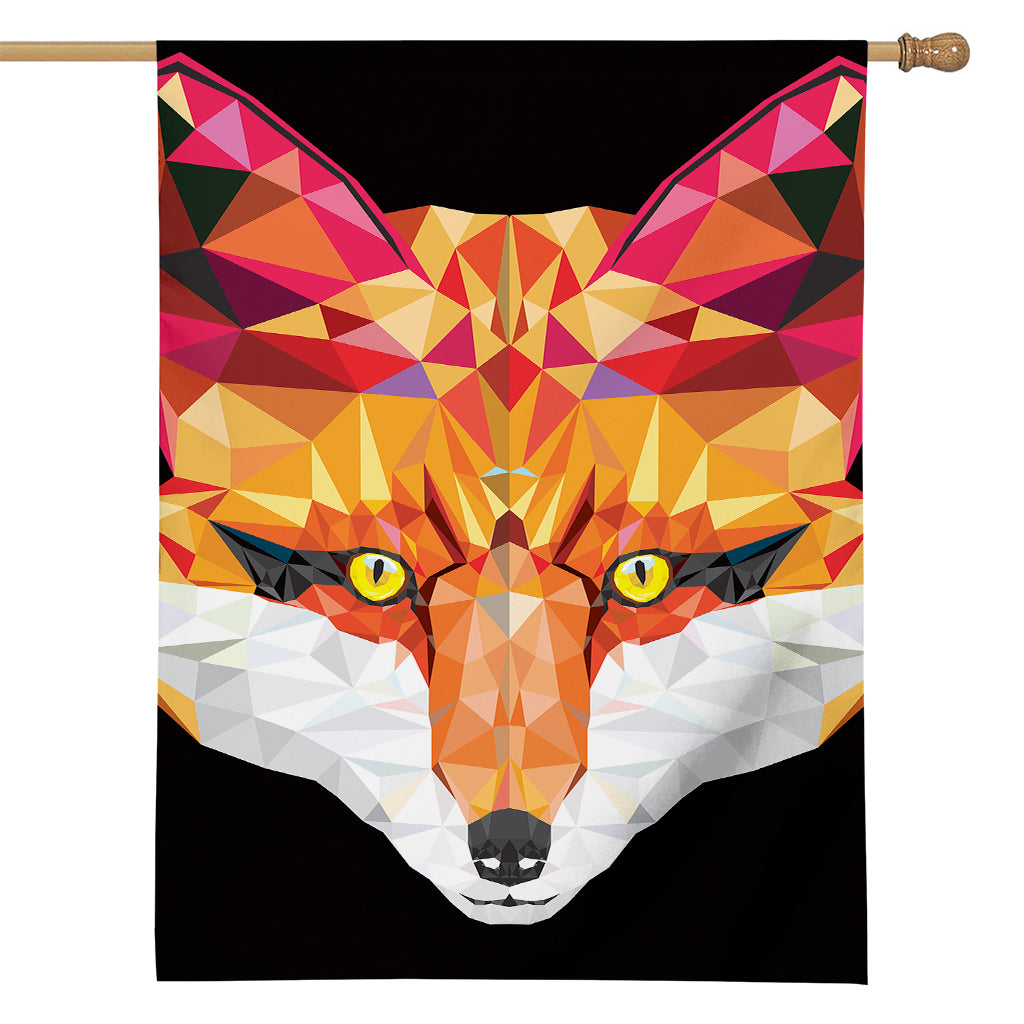 Geometric Fox Print House Flag