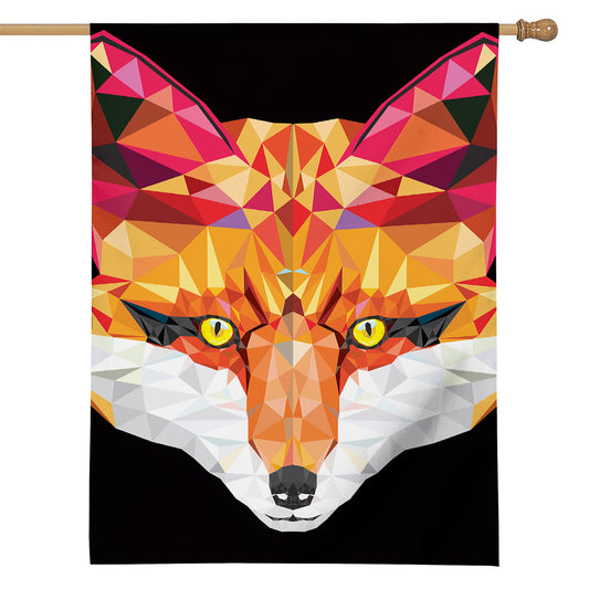 Geometric Fox Print House Flag