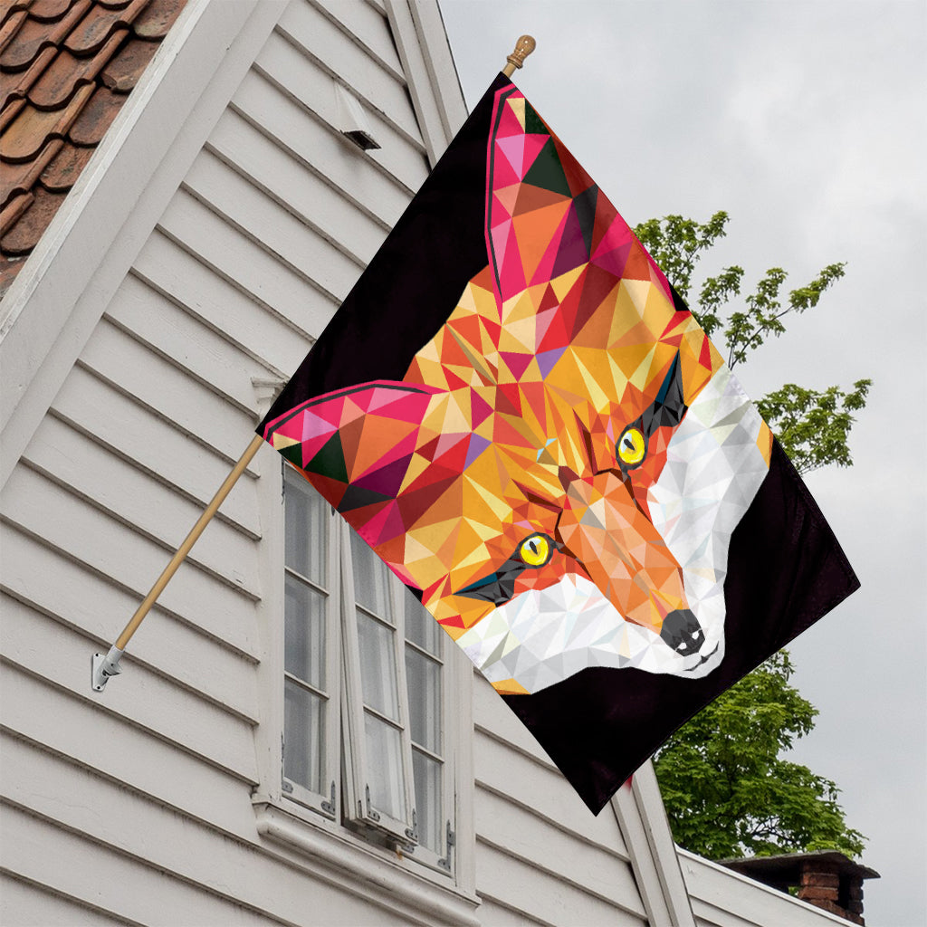 Geometric Fox Print House Flag