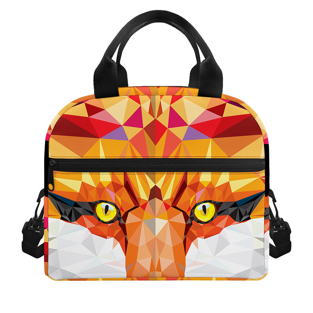 Geometric Fox Print Insulated Lunch Bag