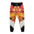 Geometric Fox Print Jogger Pants