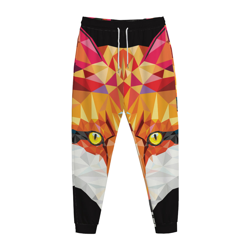 Geometric Fox Print Jogger Pants