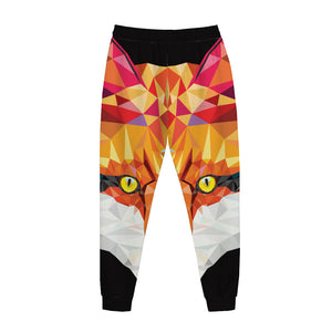 Geometric Fox Print Jogger Pants