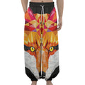 Geometric Fox Print Lantern Pants