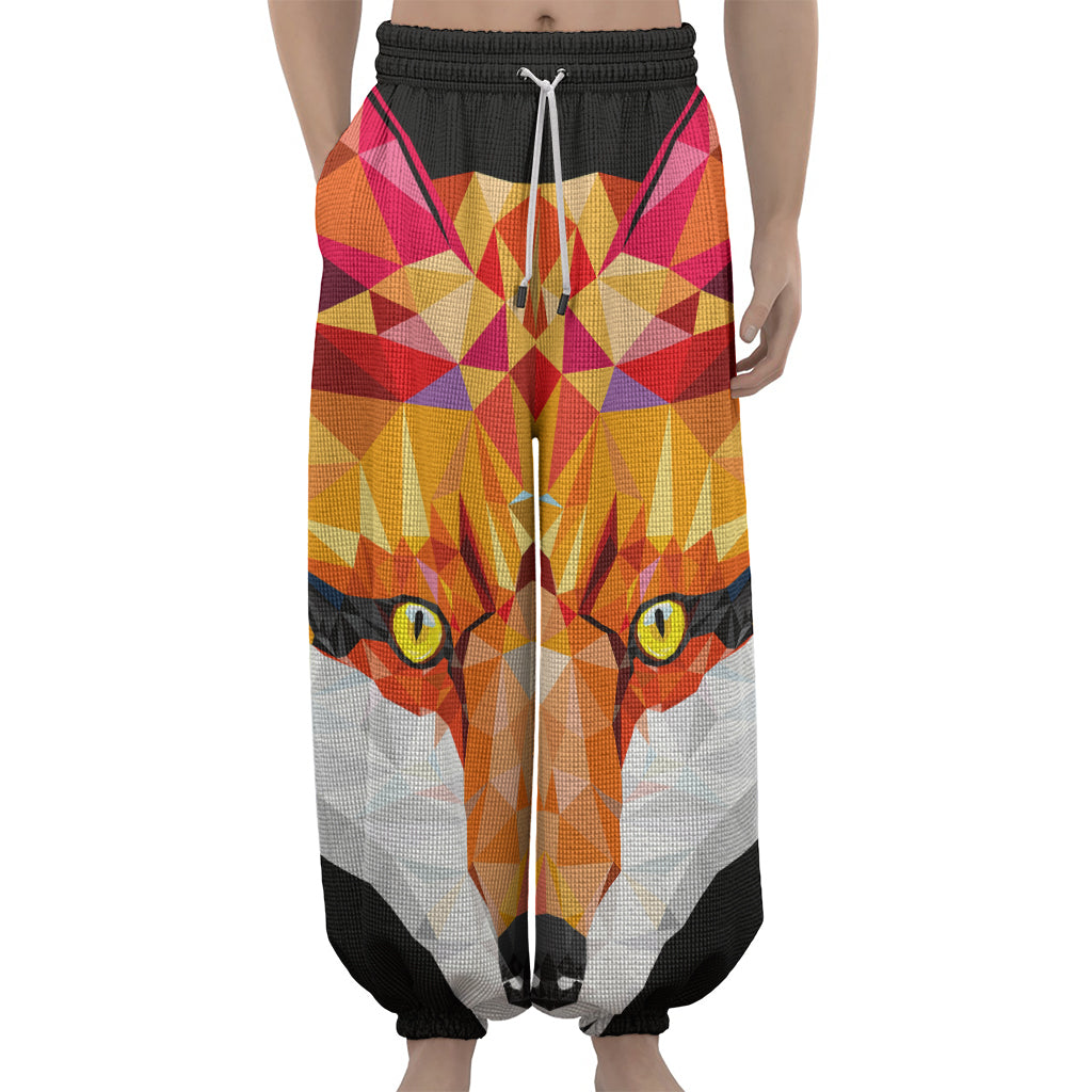 Geometric Fox Print Lantern Pants