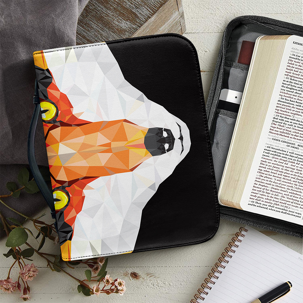 Geometric Fox Print Leather Bible Cover