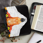 Geometric Fox Print Leather Bible Cover