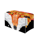 Geometric Fox Print Leather Tissue Box Cover