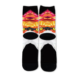 Geometric Fox Print Long Socks