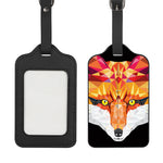 Geometric Fox Print Luggage Tag