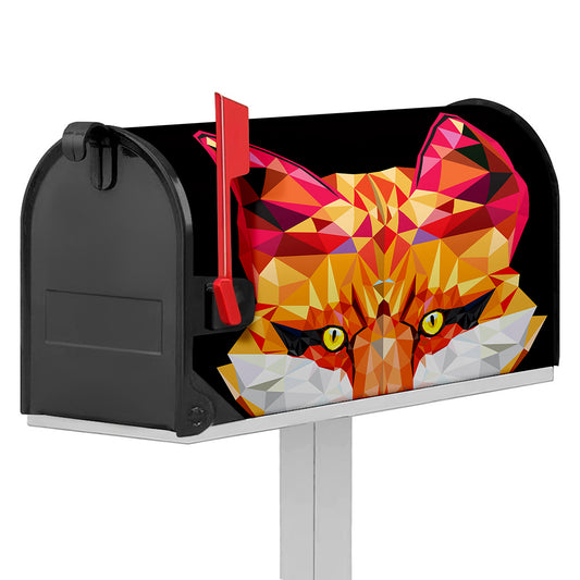 Geometric Fox Print Mailbox Cover