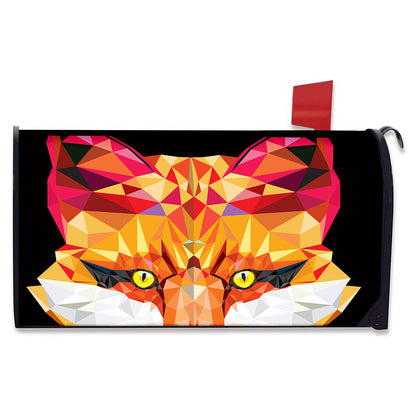 Geometric Fox Print Mailbox Cover