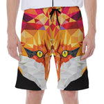 Geometric Fox Print Men's Beach Shorts