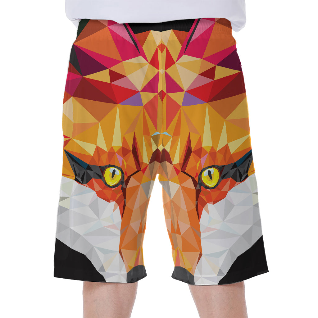 Geometric Fox Print Men's Beach Shorts