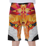 Geometric Fox Print Men's Beach Shorts