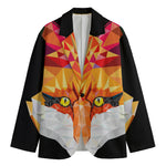 Geometric Fox Print Men's Blazer