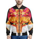Geometric Fox Print Men's Bomber Jacket