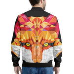 Geometric Fox Print Men's Bomber Jacket