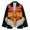 Geometric Fox Print Men's Cotton Blazer