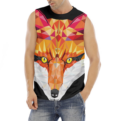 Geometric Fox Print Men's Fitness Tank Top