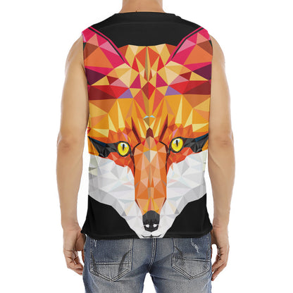 Geometric Fox Print Men's Fitness Tank Top