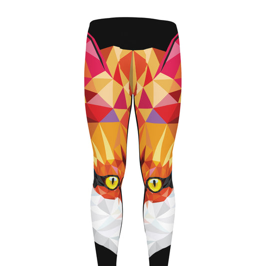 Geometric Fox Print Men's leggings