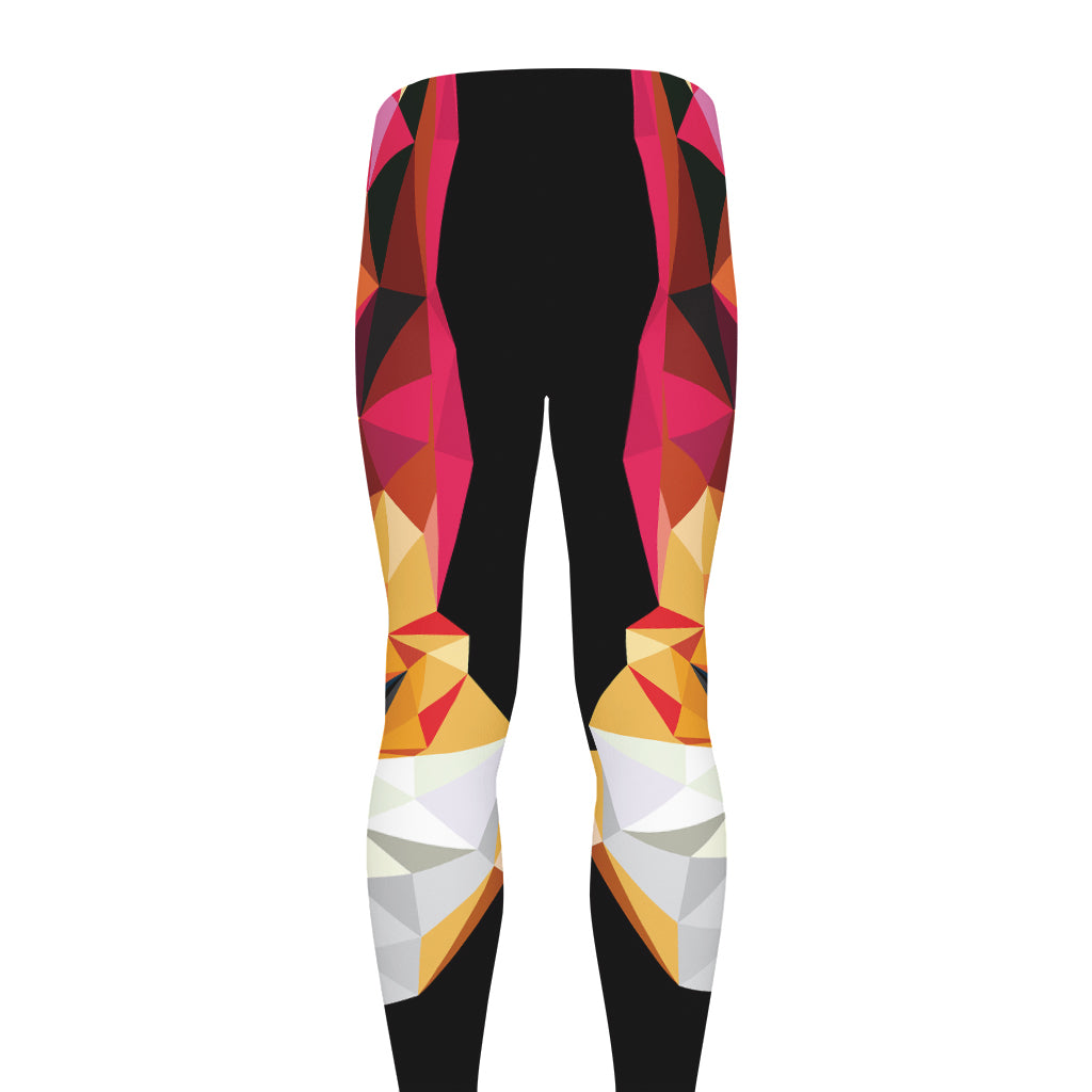 Geometric Fox Print Men's leggings