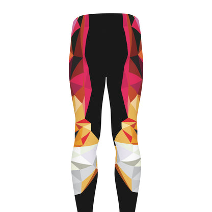 Geometric Fox Print Men's leggings