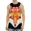 Geometric Fox Print Men's Muscle Tank Top