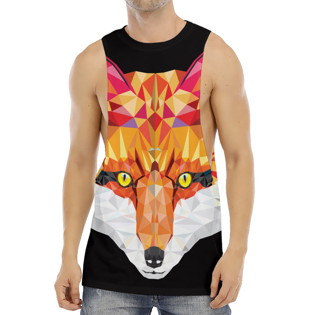 Geometric Fox Print Men's Muscle Tank Top