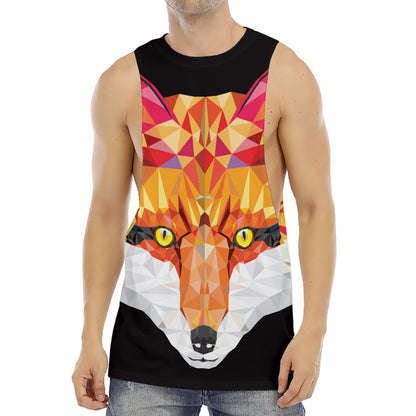 Geometric Fox Print Men's Muscle Tank Top