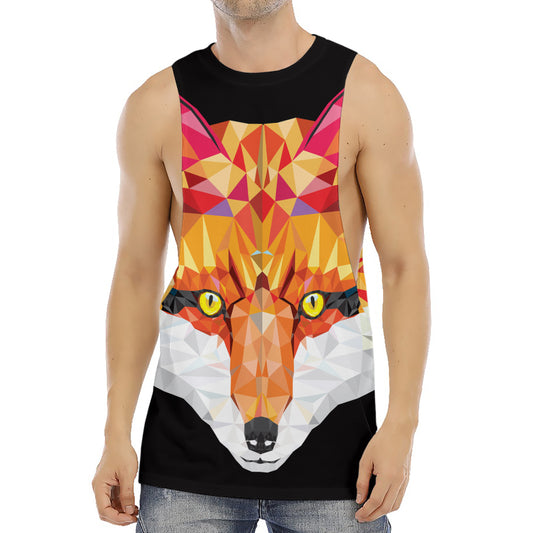 Geometric Fox Print Men's Muscle Tank Top