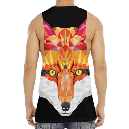 Geometric Fox Print Men's Muscle Tank Top