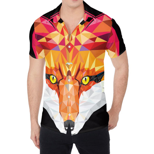 Geometric Fox Print Men's Shirt
