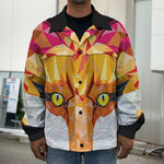 Geometric Fox Print Men's Shirt Jacket