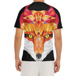 Geometric Fox Print Men's Short Sleeve Rash Guard