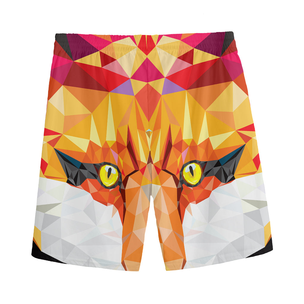 Geometric Fox Print Men's Sports Shorts