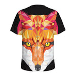Geometric Fox Print Men's Sports T-Shirt