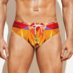 Geometric Fox Print Men's Swim Briefs