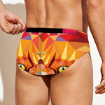 Geometric Fox Print Men's Swim Briefs