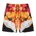Geometric Fox Print Men's Swim Trunks