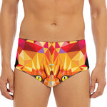 Geometric Fox Print Men's Triangle Swim Briefs