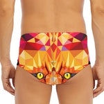 Geometric Fox Print Men's Triangle Swim Briefs