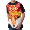 Geometric Fox Print Men's Velvet T-Shirt
